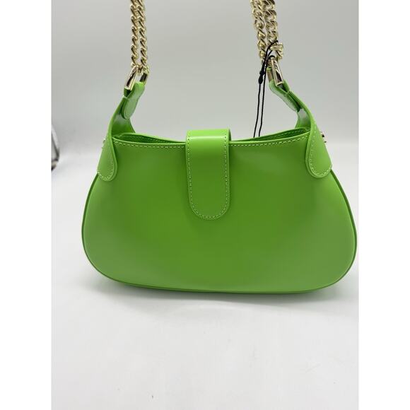 NWT Sandro Sweet Janet Chain Shoulder Bag Vert Pomme Green Apple Small Purse - Picture 4 of 15